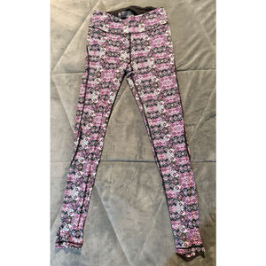 Victoria's Secret VSX Sport Pink Geometric Print KnockOut Leggings Size Medium
